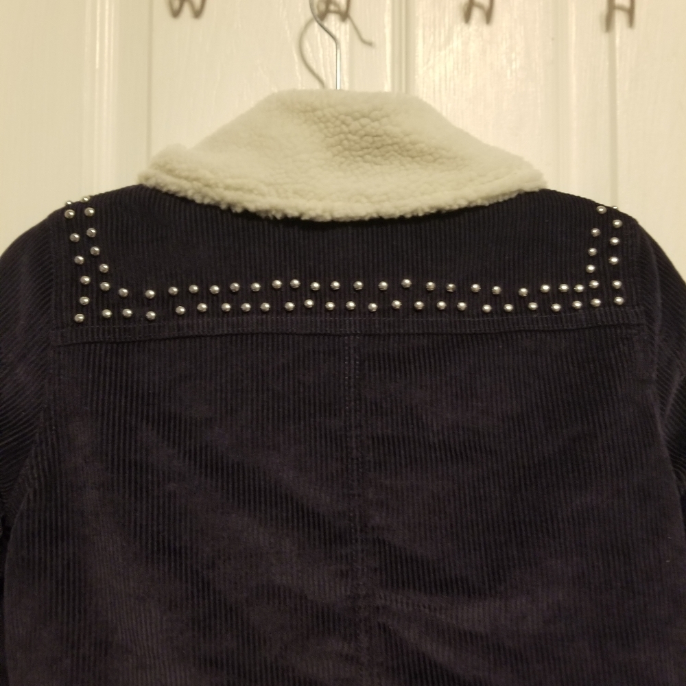 Rebecca Minkoff Koshova Faux Shearling Jacket in Navi Size XXS - Picture 8 of 14